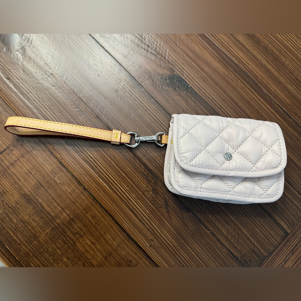 MZ Wallace Snap Wristlet Quilted Pouch in Rose